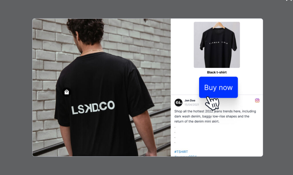 tag products in UGC widget