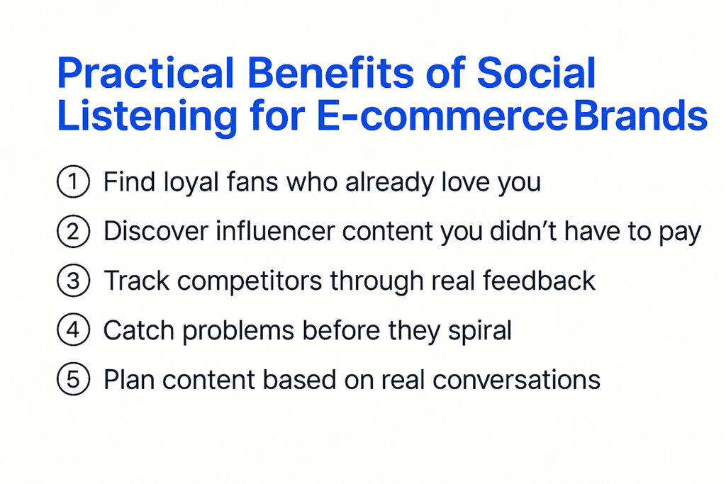 Social listening benefits for ecommerce brands